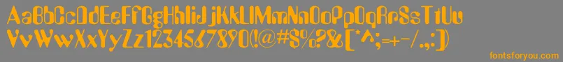 AmeliaNormal-Schriftart – Orangefarbene Schriften auf grauem Hintergrund