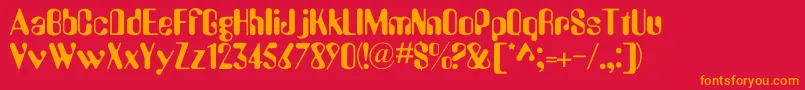 AmeliaNormal Font – Orange Fonts on Red Background