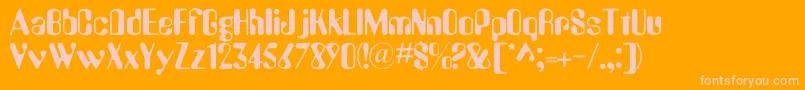 AmeliaNormal Font – Pink Fonts on Orange Background