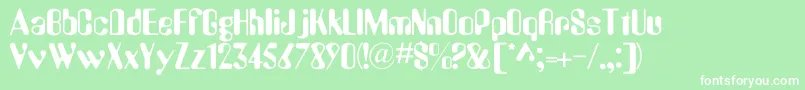 AmeliaNormal Font – White Fonts on Green Background