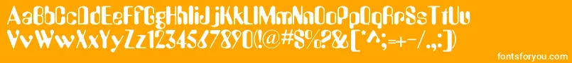 AmeliaNormal Font – White Fonts on Orange Background