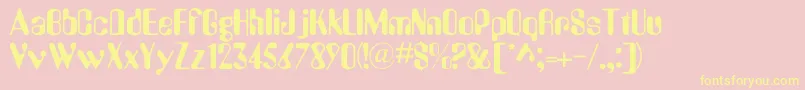 AmeliaNormal Font – Yellow Fonts on Pink Background