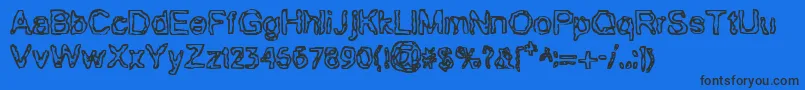 BnGillian Font – Black Fonts on Blue Background