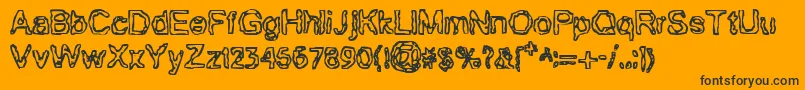BnGillian Font – Black Fonts on Orange Background