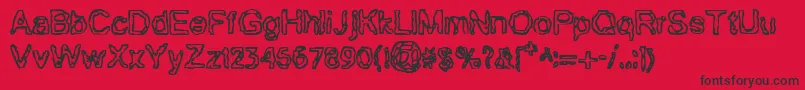 BnGillian Font – Black Fonts on Red Background