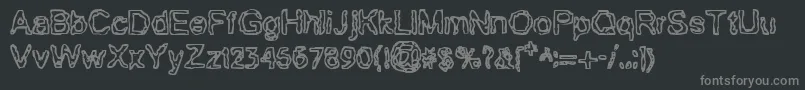 Fonte BnGillian – fontes cinzas em um fundo preto