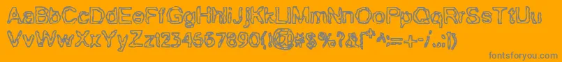 BnGillian Font – Gray Fonts on Orange Background