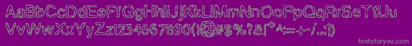 BnGillian-Schriftart – Graue Schriften auf violettem Hintergrund