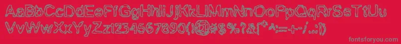 BnGillian-fontti – harmaat kirjasimet punaisella taustalla