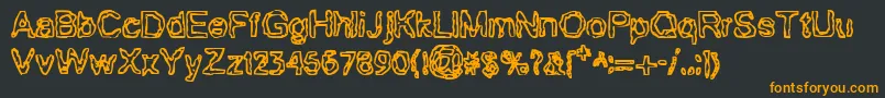 BnGillian Font – Orange Fonts on Black Background