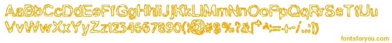 BnGillian Font – Orange Fonts on White Background
