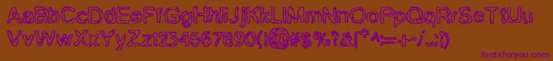 BnGillian Font – Purple Fonts on Brown Background