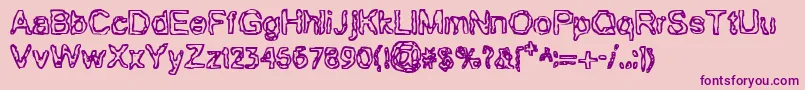 BnGillian Font – Purple Fonts on Pink Background