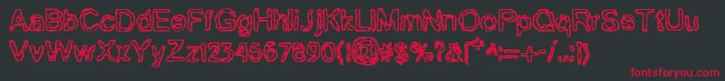 BnGillian Font – Red Fonts on Black Background