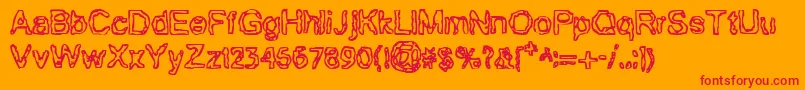BnGillian Font – Red Fonts on Orange Background