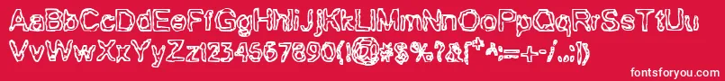 BnGillian Font – White Fonts on Red Background