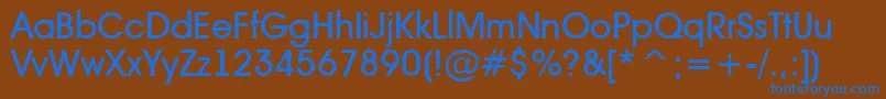 Шрифт AAvantetckMedium – синие шрифты на коричневом фоне