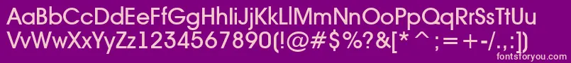 AAvantetckMedium-Schriftart – Rosa Schriften auf violettem Hintergrund