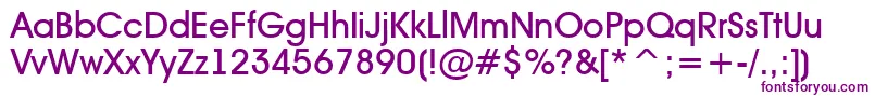 AAvantetckMedium-Schriftart – Violette Schriften auf weißem Hintergrund