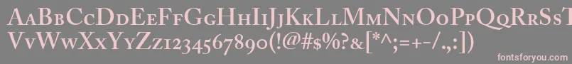 Шрифт AdobeCaslonSemiboldsc – розовые шрифты на сером фоне