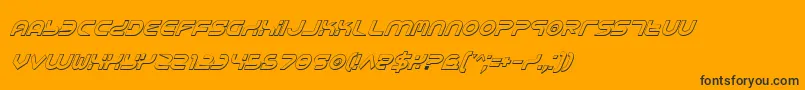 Yukonsi Font – Black Fonts on Orange Background