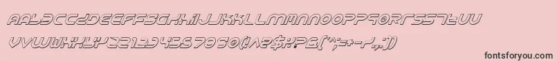 フォントYukonsi – ピンクの背景に黒い文字