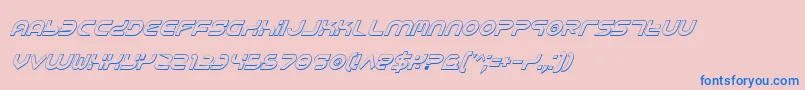 Yukonsi Font – Blue Fonts on Pink Background