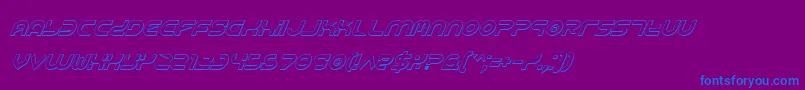 Yukonsi-fontti – siniset fontit violetilla taustalla
