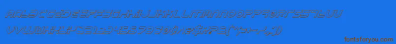 Yukonsi Font – Brown Fonts on Blue Background