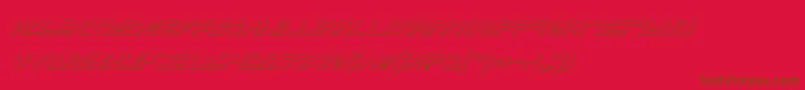 Czcionka Yukonsi – brązowe czcionki na czerwonym tle