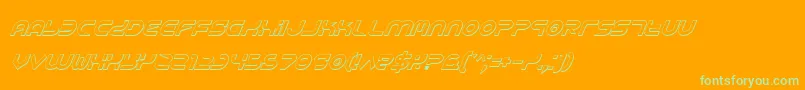 Yukonsi Font – Green Fonts on Orange Background