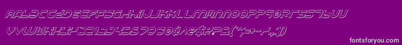 Yukonsi Font – Green Fonts on Purple Background