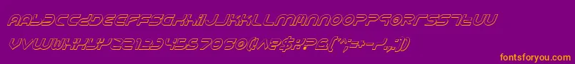 Yukonsi Font – Orange Fonts on Purple Background