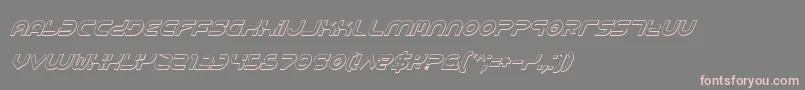 フォントYukonsi – 灰色の背景にピンクのフォント