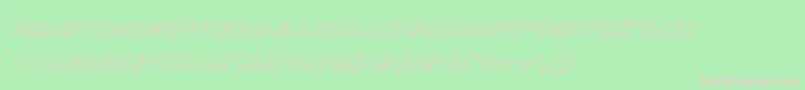 Yukonsi-fontti – vaaleanpunaiset fontit vihreällä taustalla