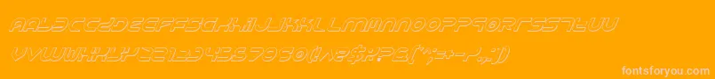 Yukonsi-fontti – vaaleanpunaiset fontit oranssilla taustalla
