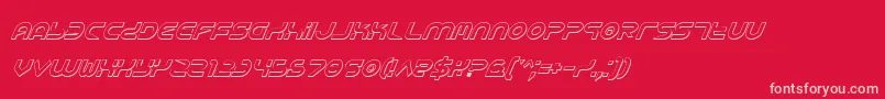 フォントYukonsi – 赤い背景にピンクのフォント
