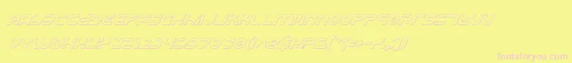Yukonsi-fontti – vaaleanpunaiset fontit keltaisella taustalla
