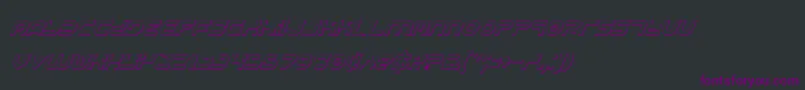 Шрифт Yukonsi – фиолетовые шрифты на чёрном фоне