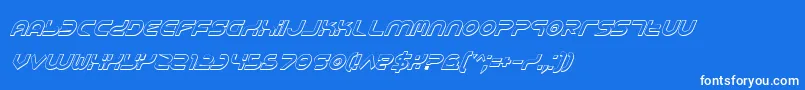 Yukonsi Font – White Fonts on Blue Background