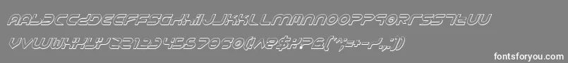 フォントYukonsi – 灰色の背景に白い文字