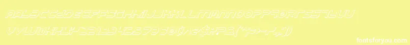 Шрифт Yukonsi – белые шрифты на жёлтом фоне