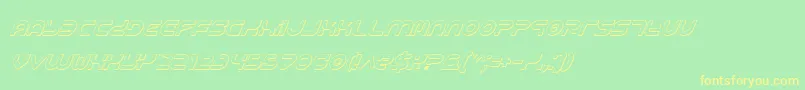 Yukonsi Font – Yellow Fonts on Green Background