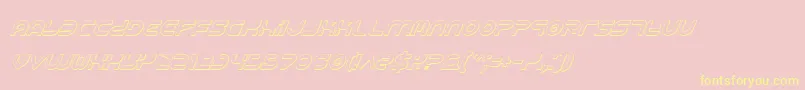 Yukonsi Font – Yellow Fonts on Pink Background