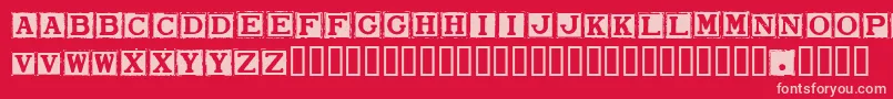 Smard Font – Pink Fonts on Red Background