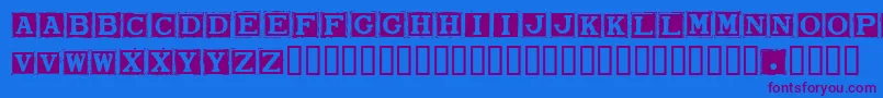 Smard-Schriftart – Violette Schriften auf blauem Hintergrund