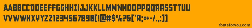 Buchanancond Font – Black Fonts on Orange Background