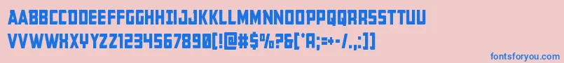 Buchanancond Font – Blue Fonts on Pink Background