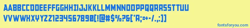 Buchanancond Font – Blue Fonts on Yellow Background