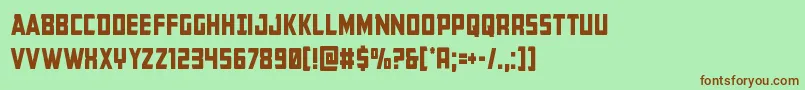 Buchanancond Font – Brown Fonts on Green Background